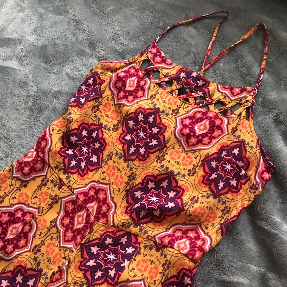 NWT Multicolored Cropped Jumpsuit